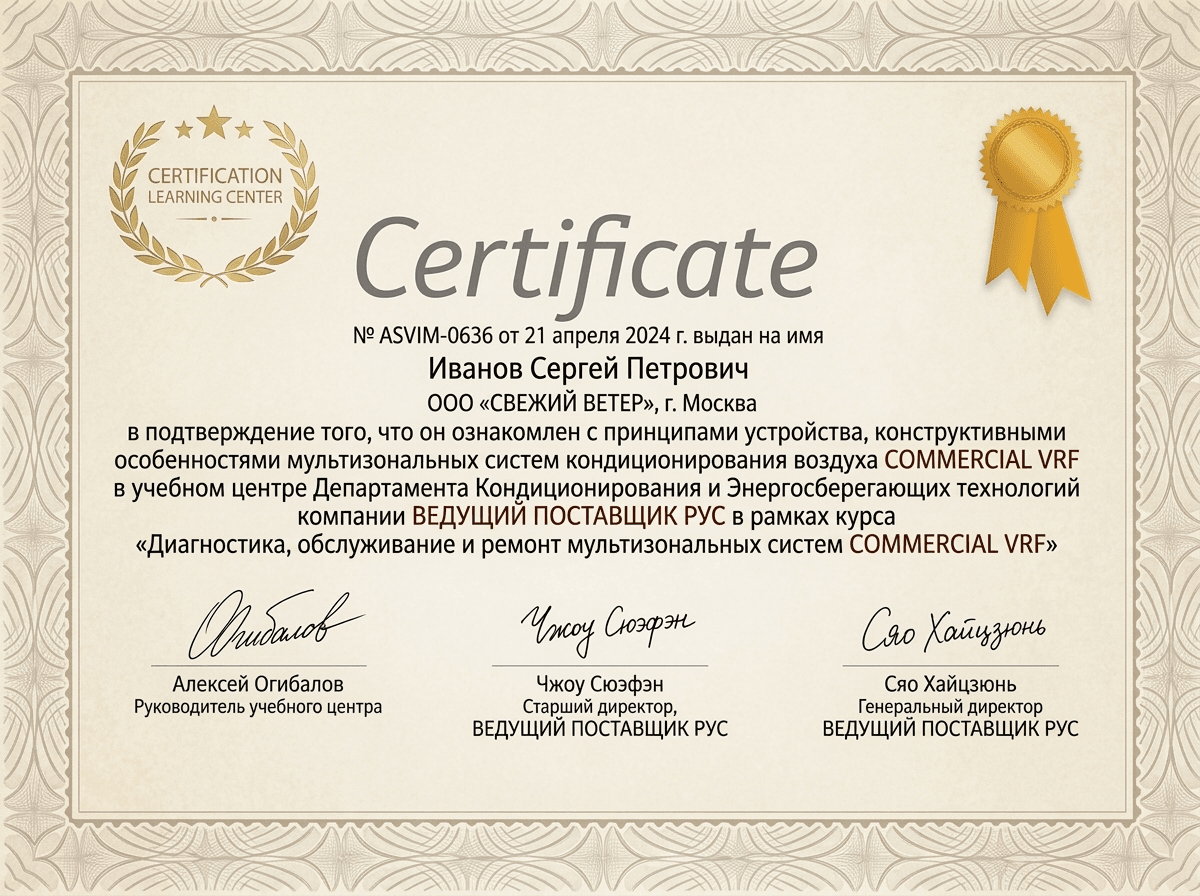 Сертификат авторизации HP